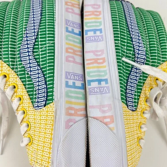 Vans High Top Pride Canvas Skateboard Sneakers Multi Color Womens  10 - Picture 14 of 16